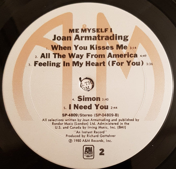 Joan Armatrading : Me Myself I (LP, Album, San)