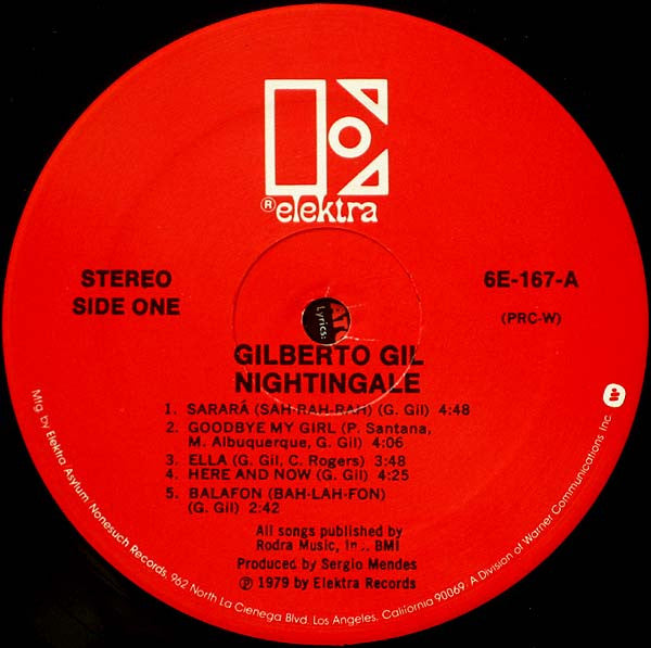 Gilberto Gil : Nightingale (LP, Album)