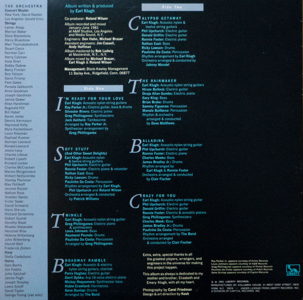 Earl Klugh : Crazy For You (LP, Album, Club)