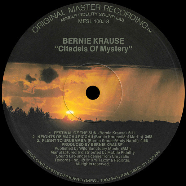 Bernie Krause : Citadels Of Mystery (LP, Album, RM)