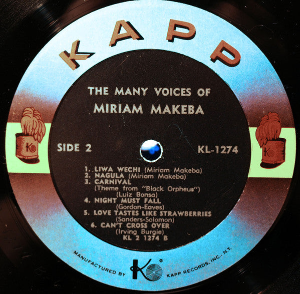 Miriam Makeba : The Many Voices Of Miriam Makeba (LP, Album, Mono, ARC)