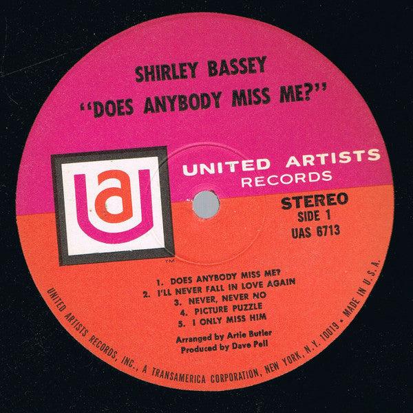Shirley Bassey : Does Anybody Miss Me (LP, Album)