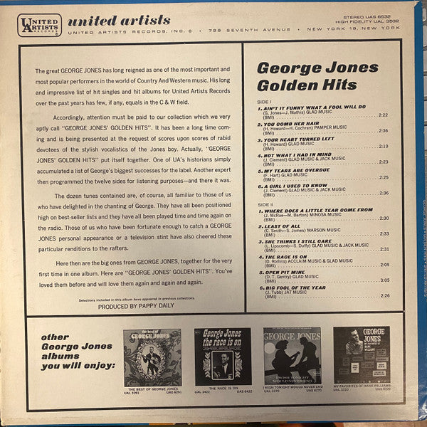 George Jones (2) : Golden Hits (LP, Comp)
