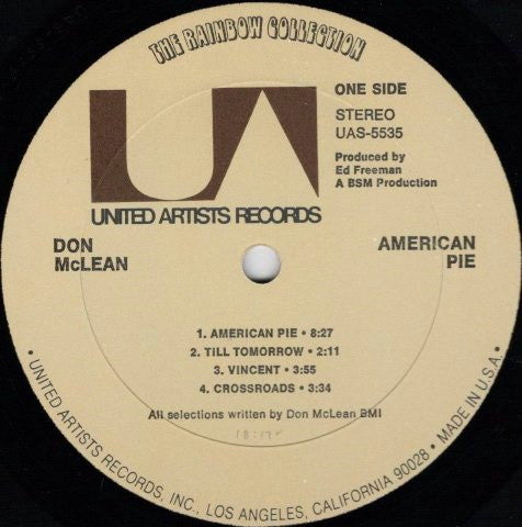 Don McLean : American Pie (LP, Album, RE, All)