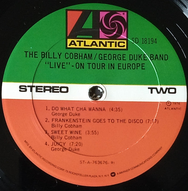 The Billy Cobham / George Duke Band : "Live"-On Tour In Europe (LP, Album, RI )