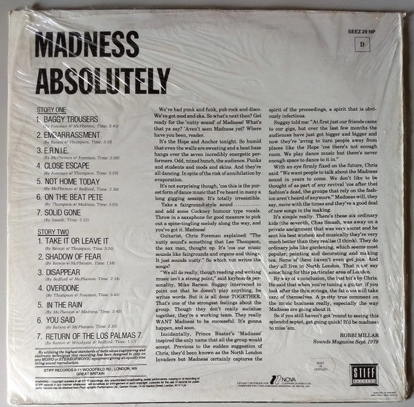 Madness : Absolutely (LP, Album)