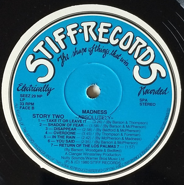 Madness : Absolutely (LP, Album)