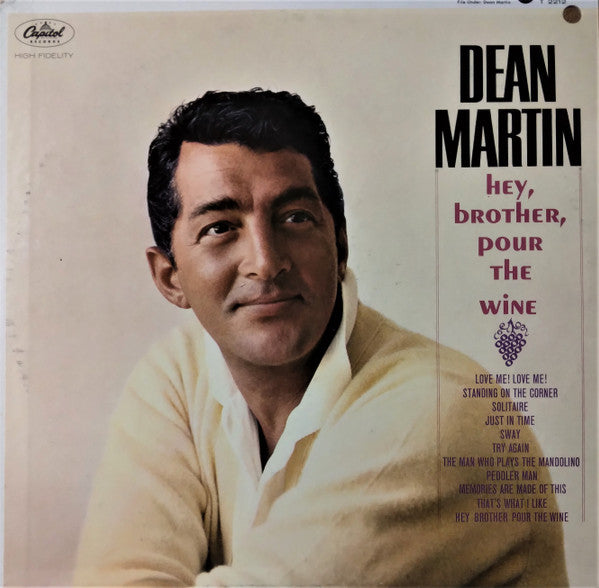 Dean Martin : Hey, Brother, Pour The Wine (LP, Comp, Mono, Scr)