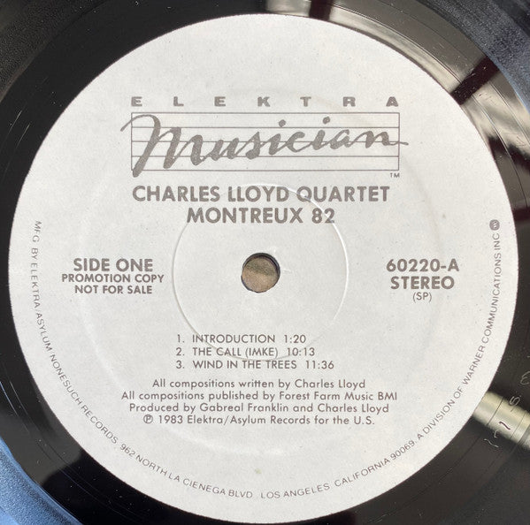 Charles Lloyd Quartet* : Montreux 82 (LP, Album, Promo, Spe)