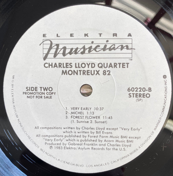 Charles Lloyd Quartet* : Montreux 82 (LP, Album, Promo, Spe)
