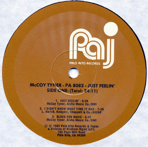 McCoy Tyner : Just Feelin' (LP, Album)