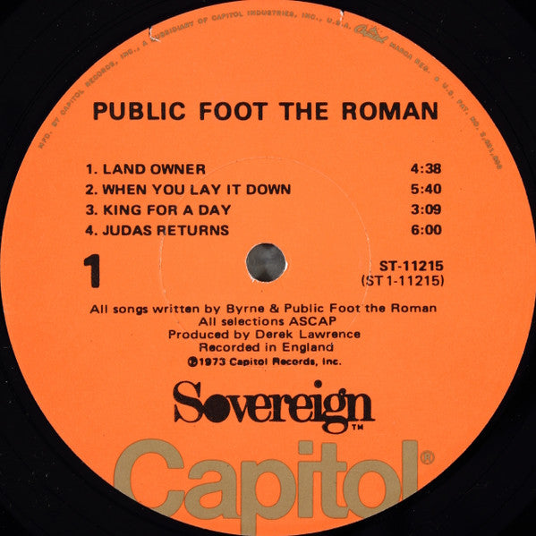 Public Foot The Roman : Public Foot The Roman (LP, Los)