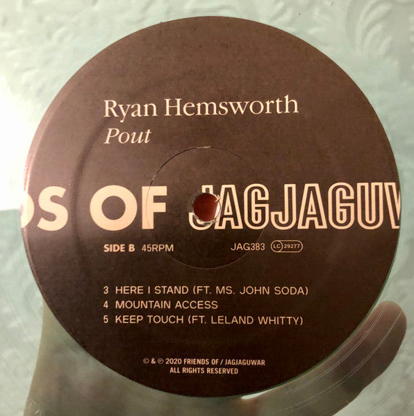 Ryan Hemsworth : Pout (12", EP, Ltd, Cok)