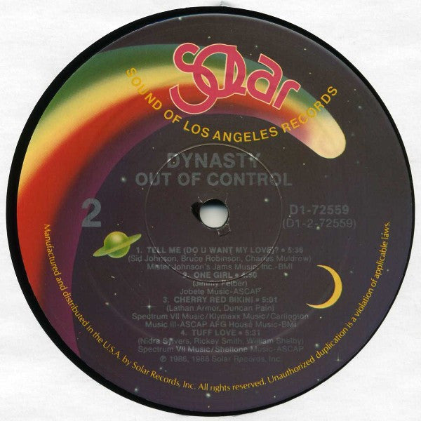 Dynasty : Out Of Control (LP, Album, All)