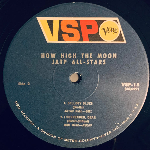 The JATP All Stars* : How High The Moon (LP, Comp, Mono)