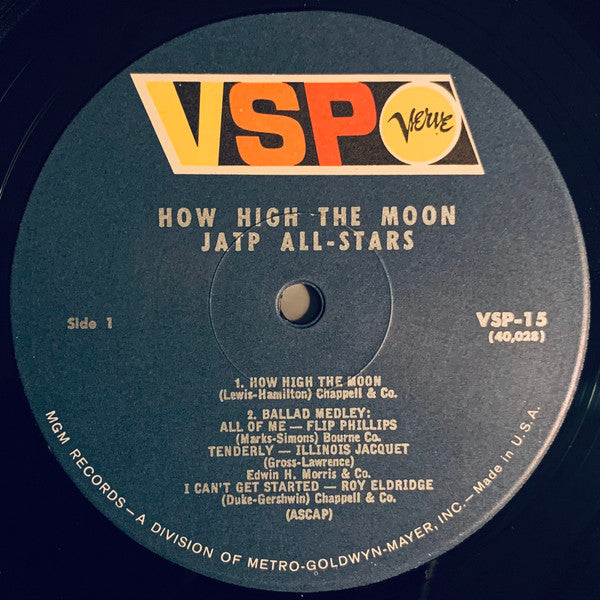 The JATP All Stars* : How High The Moon (LP, Comp, Mono)