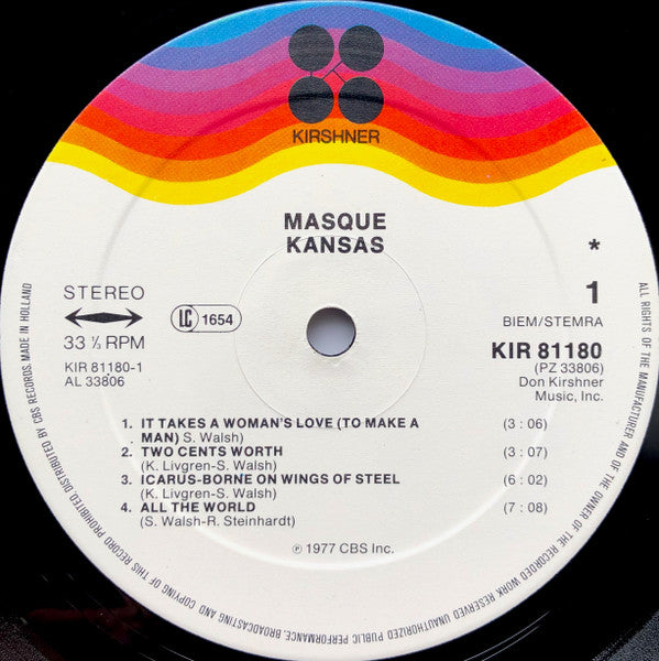 Kansas (2) : Masque (LP, Album)