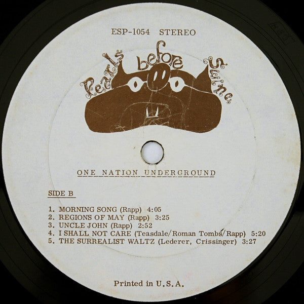 Pearls Before Swine : One Nation Underground (LP, Album)