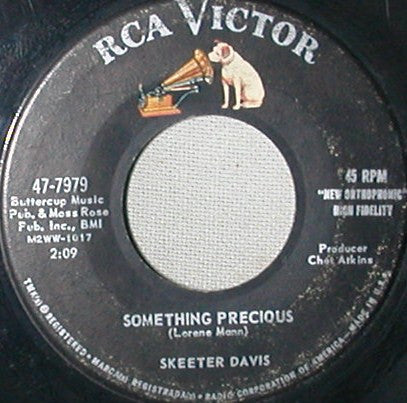 Skeeter Davis : Where I Ought To Be / Something Precious (7")