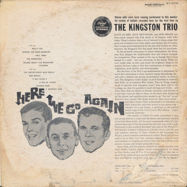 The Kingston Trio* : Here We Go Again! (LP, Album, RP, Scr)