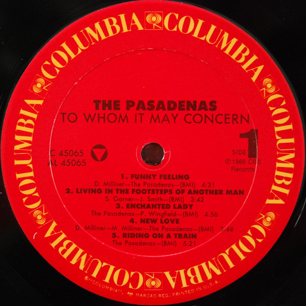 The Pasadenas : To Whom It May Concern (LP, Album)