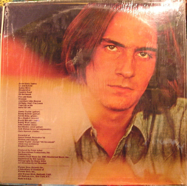 James Taylor (2) : Sweet Baby James (LP, Album, Ter)