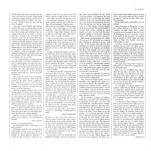 Stan Getz & Joao Gilberto* : Getz / Gilberto (LP, Album, Mono, Gat)