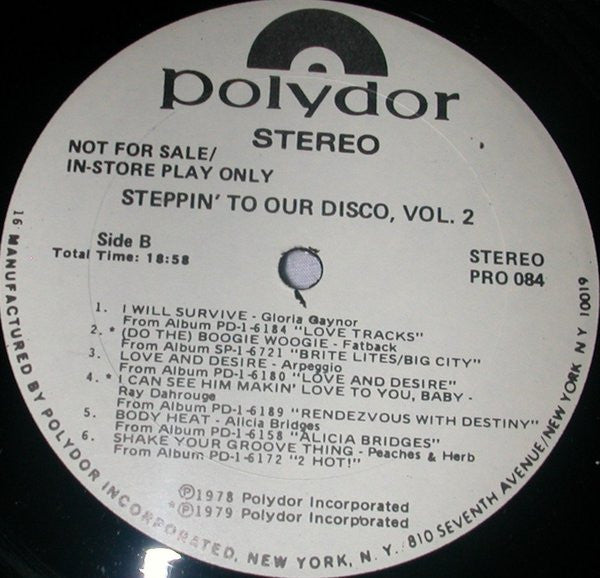 Various : Steppin' To Our Disco - Vol.2 (LP, Comp, Mixed, Promo)
