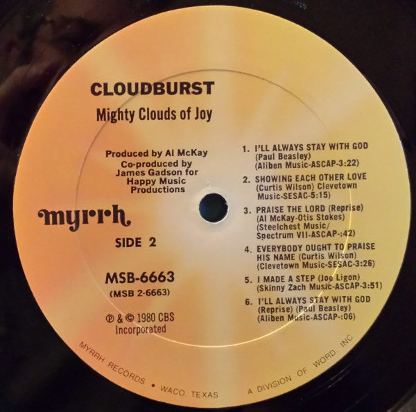 Mighty Clouds Of Joy* : Cloudburst (LP, Album)