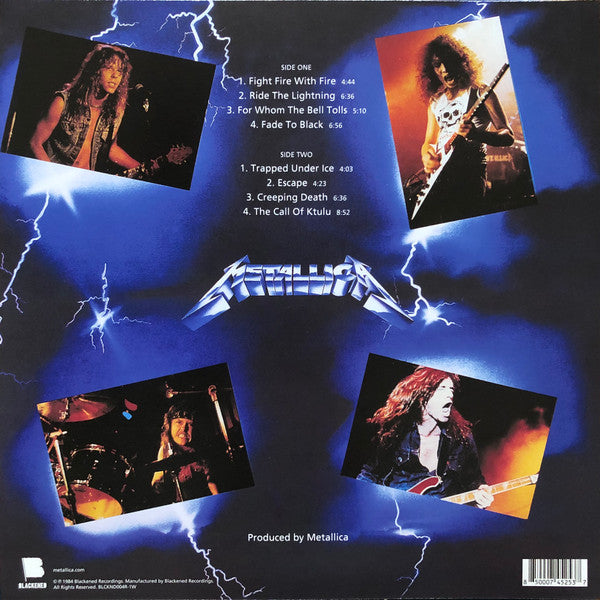 Metallica : Ride The Lightning (LP, Album, Ltd, RE, RM, RP,  Bl)