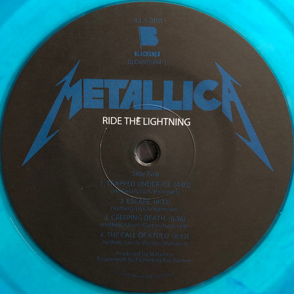 Metallica : Ride The Lightning (LP, Album, Ltd, RE, RM, RP,  Bl)