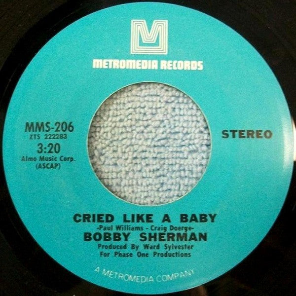 Bobby Sherman : Cried Like A Baby (7", Single, Ter)