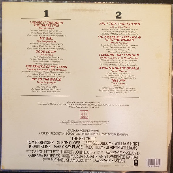 Various : The Big Chill (Original Motion Picture Soundtrack) (LP, Comp)