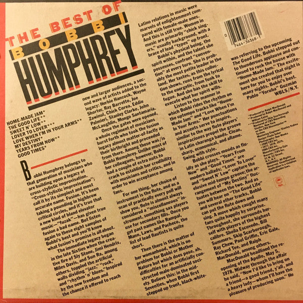 Bobbi Humphrey : The Best Of Bobbi Humphrey (LP, Comp)