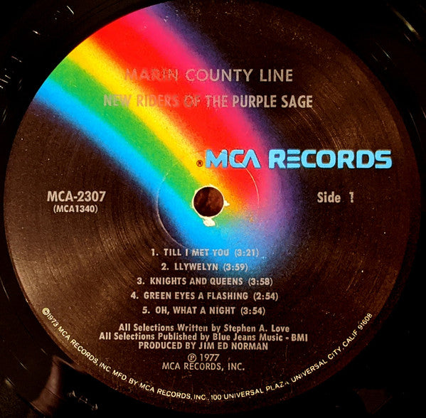 New Riders Of The Purple Sage : Marin County Line (LP, Album, Pin)