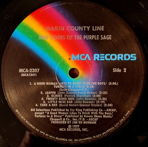 New Riders Of The Purple Sage : Marin County Line (LP, Album, Pin)