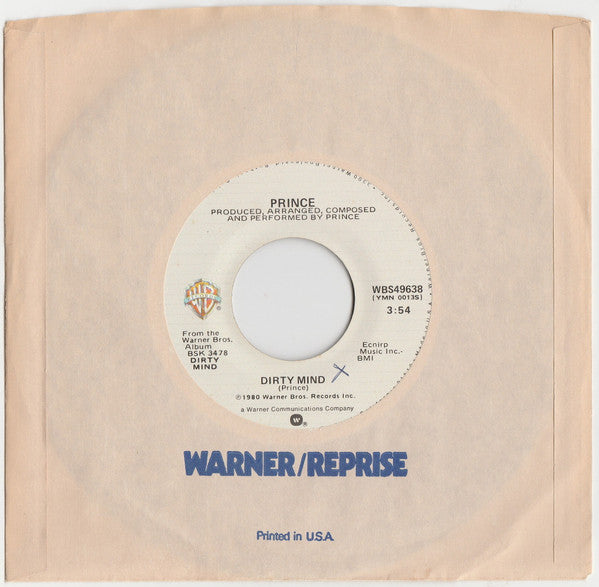 Prince : Dirty Mind (7", Single, Spe)