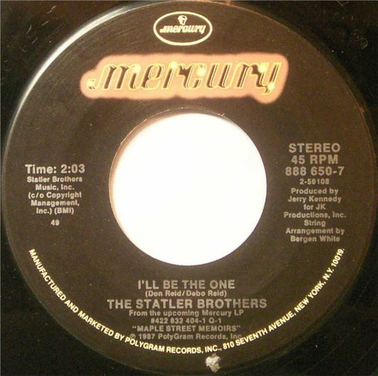 The Statler Brothers : I'll Be The One / De Ja-Vu (7", Single)