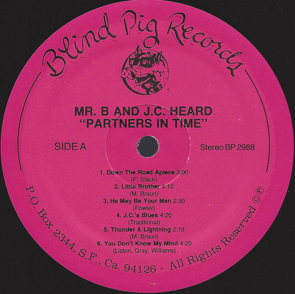Mr. B (12) w/ J.C. Heard : Partners In Time (LP, Album)