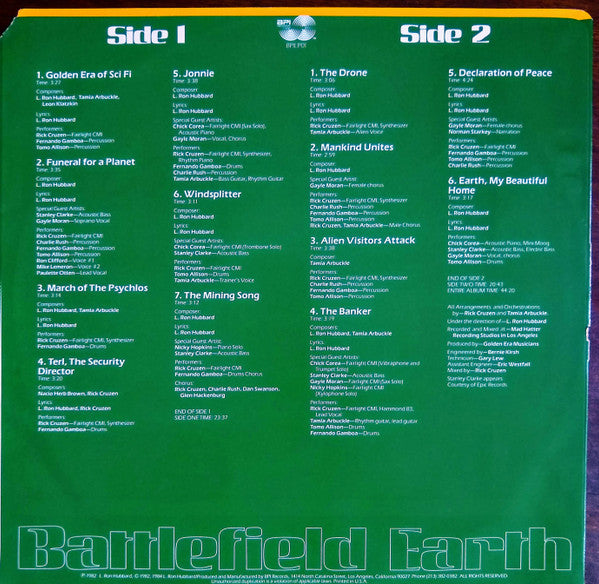 L. Ron Hubbard : Battlefield Earth (LP, Album, RE)