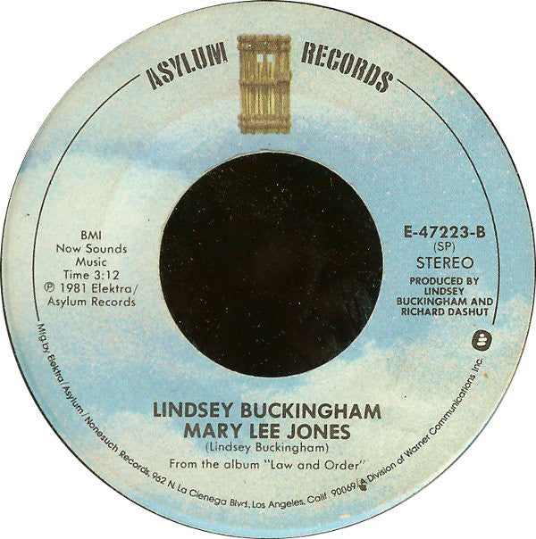 Lindsey Buckingham : Trouble (7", Single, Spe)