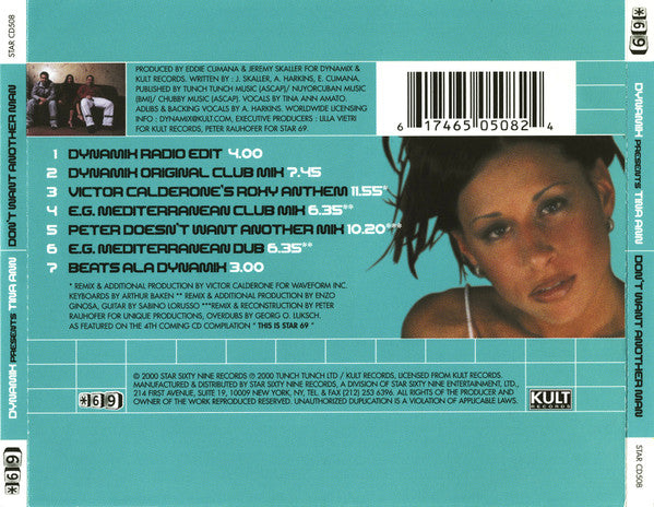 Dynamix (2) Featuring Tina Ann : Don't Want Another Man (CD, Maxi)