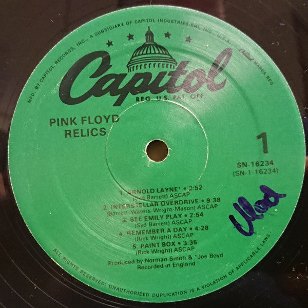 Pink Floyd : Relics (LP, Comp, RE, All)