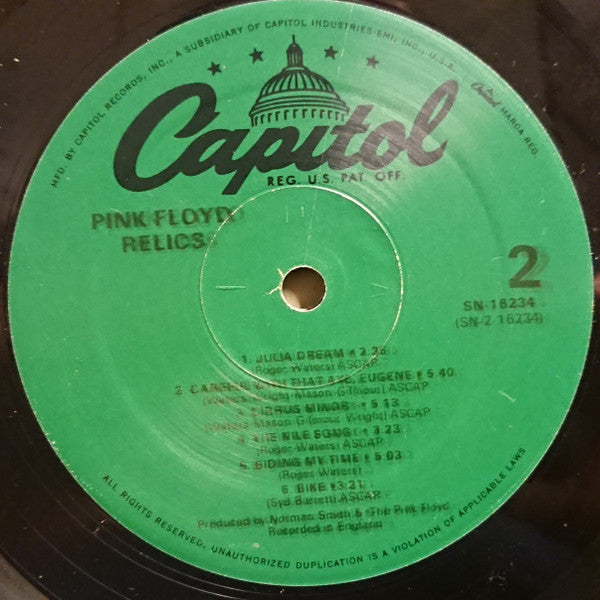 Pink Floyd : Relics (LP, Comp, RE, All)