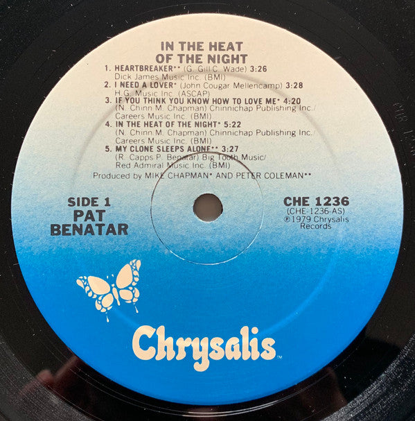 Pat Benatar : In The Heat Of The Night (LP, Album, PRC)