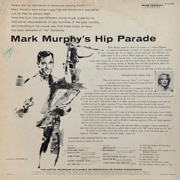 Mark Murphy : Mark Murphy's Hip Parade (LP, Album, Mono)