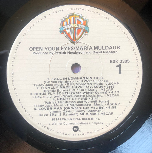 Maria Muldaur : Open Your Eyes (LP, Album, LA )