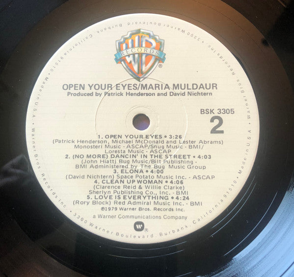 Maria Muldaur : Open Your Eyes (LP, Album, LA )