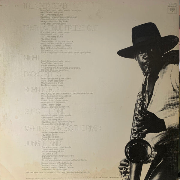 Bruce Springsteen : Born To Run (LP, Album, Unk)