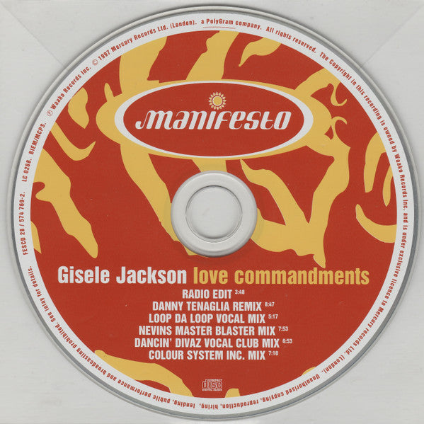 Gisele Jackson : Love Commandments (CD, Single)